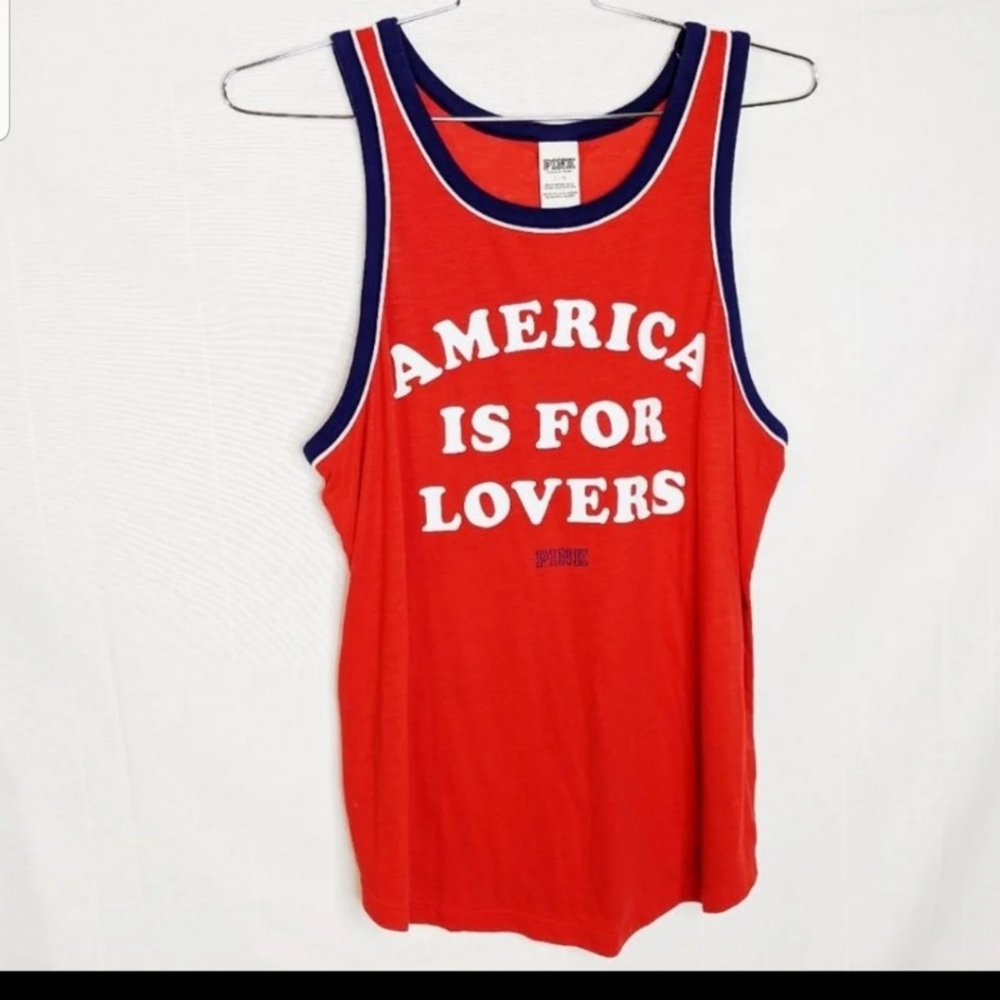 VS PINK America Shirt 4th of July Tank Top
